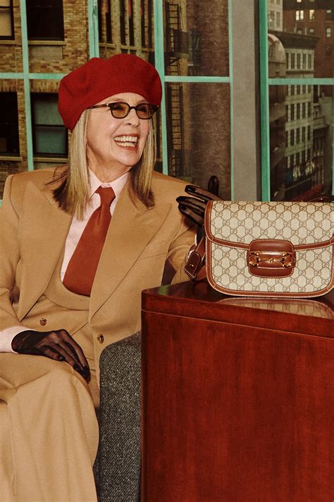 celebrities sponsored by gucci|gucci diane keaton.